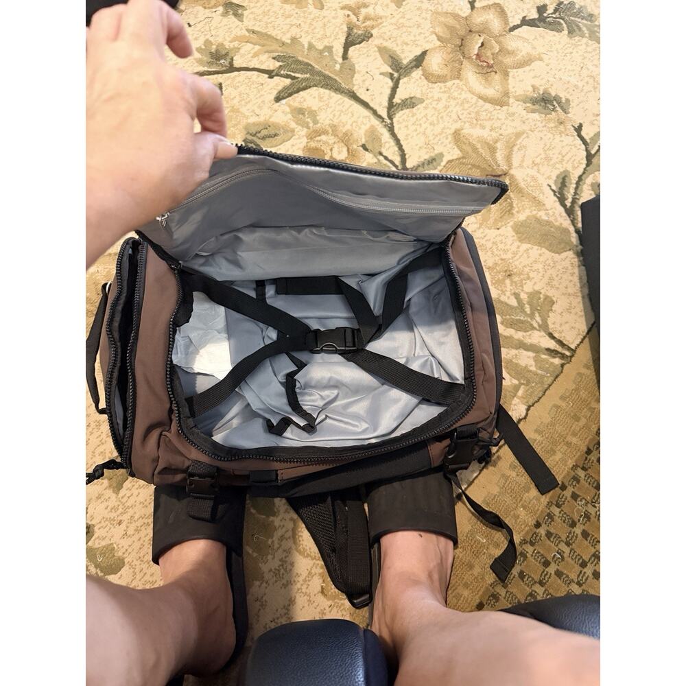 BAGSMART Blast 28L Travel Backpack Brown/Black Ergonomic Trolley Pass-Through - Picture 4 of 7